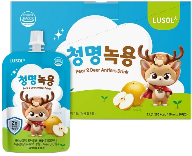 루솔 청명 녹용 20포, 2L, 1개 - 쿠팡