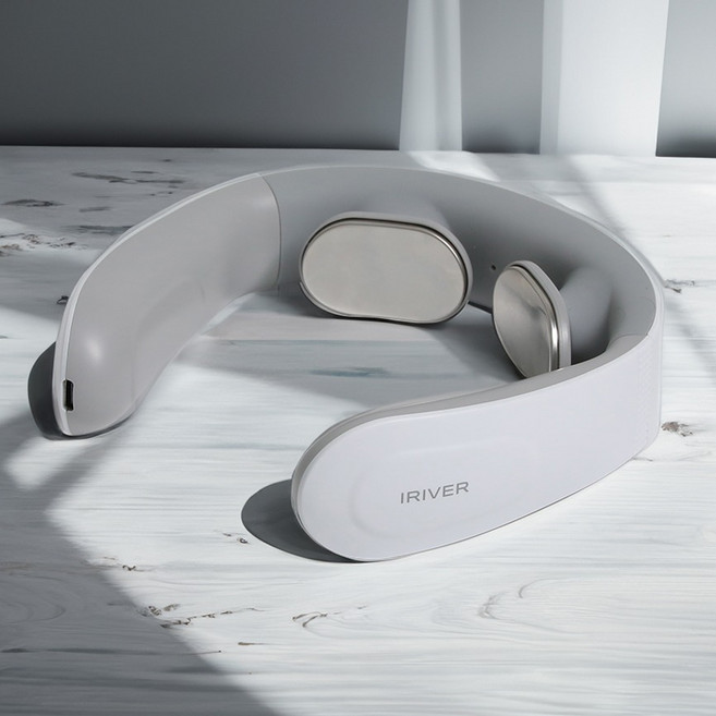 아이리버 EMS 저주파 무선 휴대용 목 마사지기, IHC-NE010, 화이트