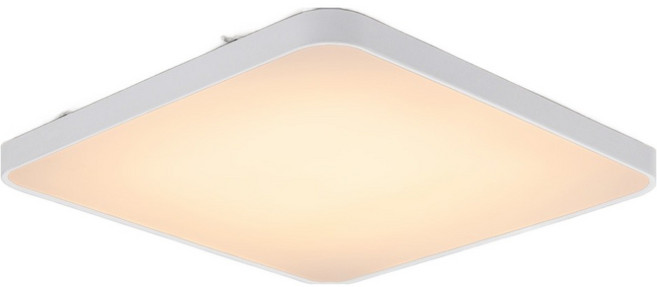 원하 삼색변환 디밍 플리커프리 칩셋 미러 방등 LED 75W + 리모컨 세트, 화이트