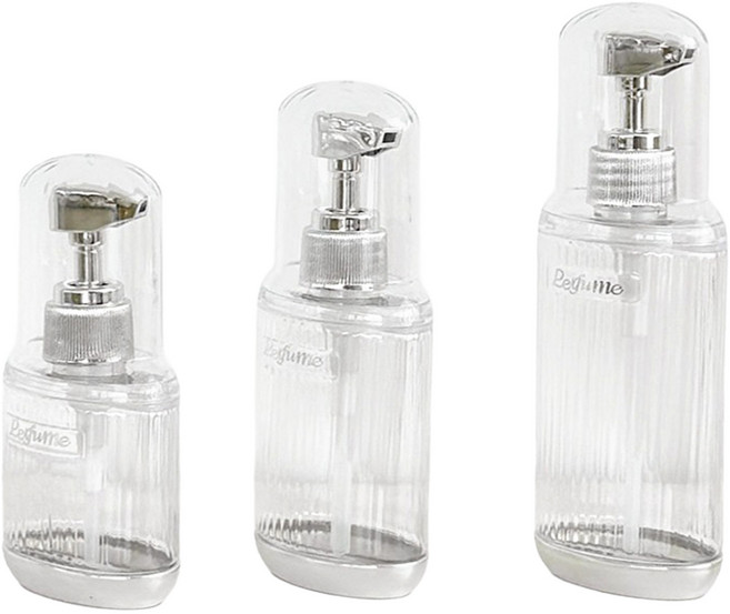 MONACO OLIVE Glassome 浴室化妝品乳液洗髮精補充按壓瓶 60ml + 90ml + 120ml 套組, 1套, 單一顏色