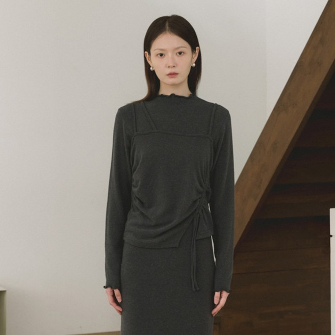 리올그 여성용 콕 셔링 레이어드 슬리브리스