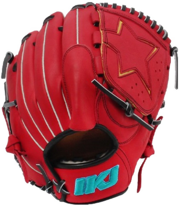 IKJ 유소년 투수 글러브 우투용 JR P(RD/YE)25, 레드 + 옐로우, 1개