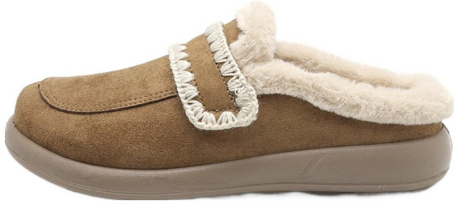 잭앤질 여성용 밍키 퍼 스티치 뮬 슬리퍼 JD5718