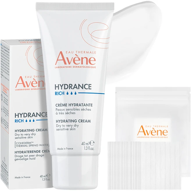 아벤느 이드랑스 하이드레이팅 리치 보습 크림 40ml + 화장솜 20p 세트, 1세트 - 쿠팡