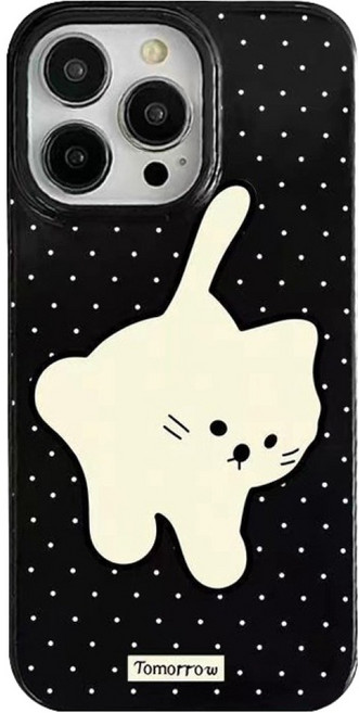 비비파이 밤 도트냥 하루 블랙 TPU 휴대폰 케이스