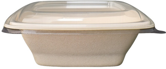 Bloom at home 牛皮方形包裝碗 710ml, 1個, 20入