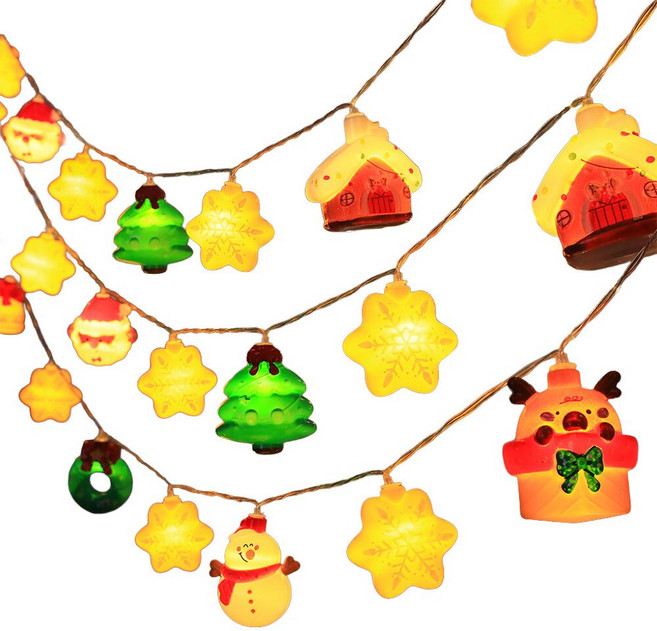 半島良品 聖誕佈置燈串 電池款 立體, 星光聖誕, 1個