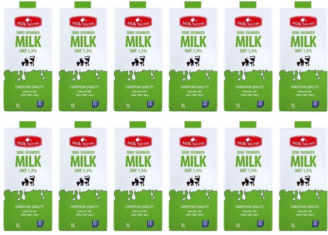 밀크 시크릿 저지방 멸균우유, 1L, 12개