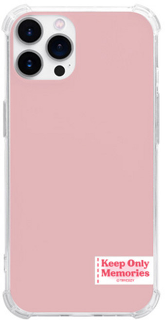 TRYCOZY 素色標籤柔和色透明防摔軟硬手機殼