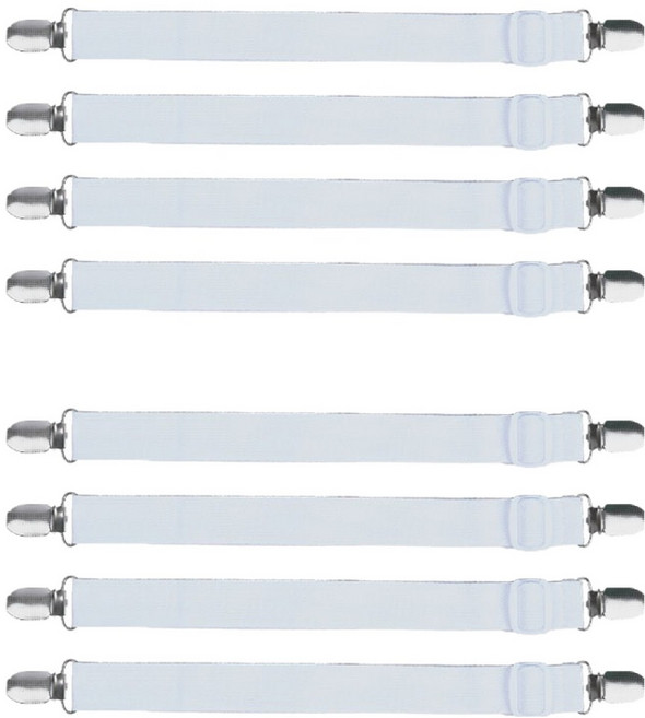 엠디글로벌 침대시트 고정집게, 화이트, 8개