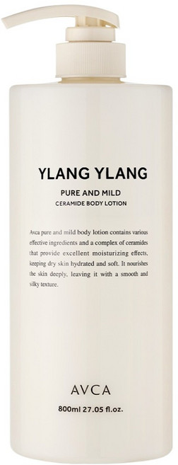 아브카 퓨어 앤 마일드 세라마이드 바디로션 일랑일랑, 1개, 800ml