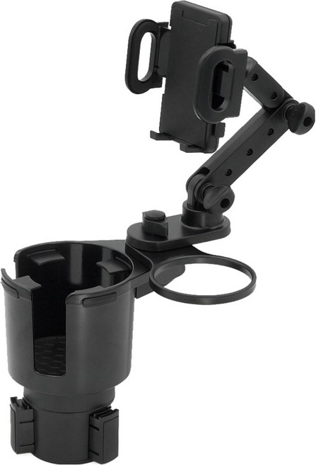 삼에스 차량용 멀티 컵홀더 휴대폰거치대 수납 C140, 블랙, 1개