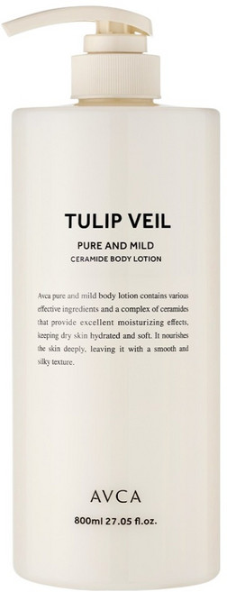 아브카 퓨어 앤 마일드 세라마이드 바디로션 튤립 베일, 1개, 800ml