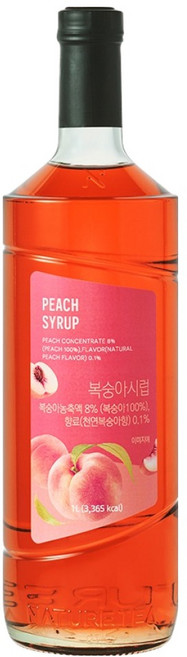 네이쳐티 복숭아시럽, 1개, 1L