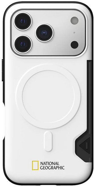 NATIONAL GEOGRAPHIC 國家地理 智慧型手機 磁吸卡夾防摔 保護殼 iPhone 17 Pro MagSafe 白色