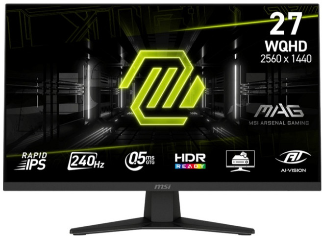 msi 微星 Rapid IPS 2K 電競螢幕 240Hz/WQHD/0.5ms/HDR Ready, 27吋, MAG 274QF X24
