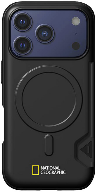 NATIONAL GEOGRAPHIC 國家地理 磁吸卡夾防摔保護殼 iPhone 17 Pro max MagSafe 卡收納 防摔 黑色
