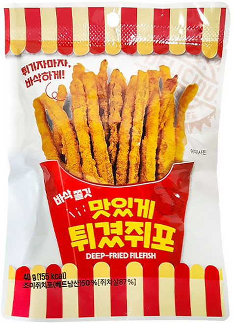 더먹다 맛있게 튀겼 쥐포, 40g, 1개