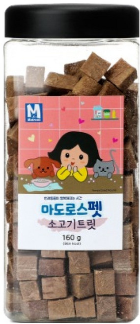 마도로스펫 강아지 고양이 트릿, 소고기, 160g, 1개