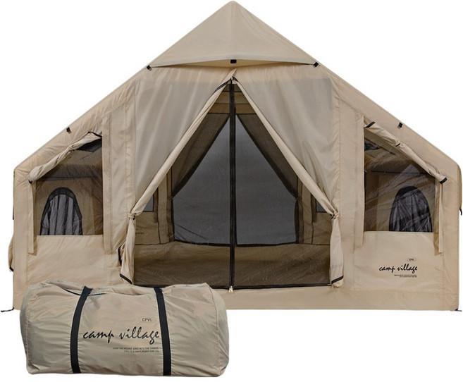 캠프빌리지 스톰가드 에어텐트 CVTT-010, 베이지, 4인용