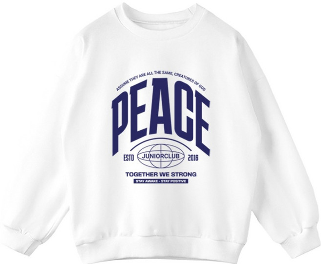 제니키즈 오버핏 기모 피스 맨투맨 JN5042M