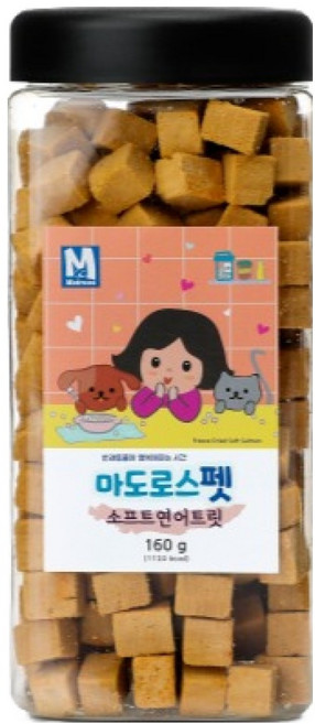마도로스펫 강아지 고양이 트릿, 소프트연어, 160g, 1개