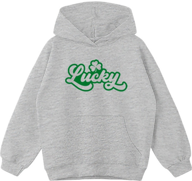 제니키즈 오버핏 기모 럭키클로버 후드티 JN6007H