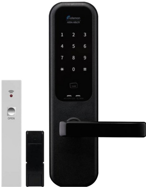 Gateman 蓋德曼 混合式主鎖把手 1秒上鎖 免鑽孔 數位電子鎖 GL-200H + 加固板 + 安裝輔料 + 遙控器組合, 顧客自行安裝