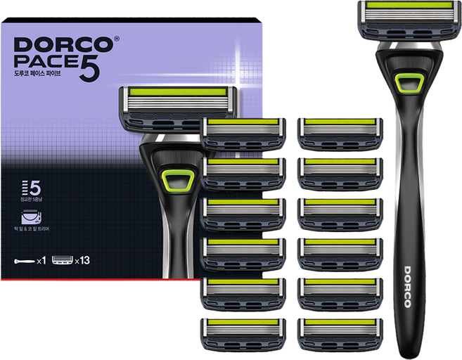 Dorco Pace 5 在線刮鬍刀組 5號, 1套