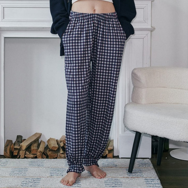 dAb 여성용 시그널체크 소프텐션 조거 잠옷바지 GPJ19795