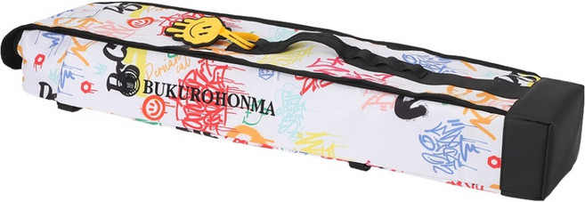 부쿠로혼마 페르시안캣 그래피티 패턴 파크골프 가방, 화이트
