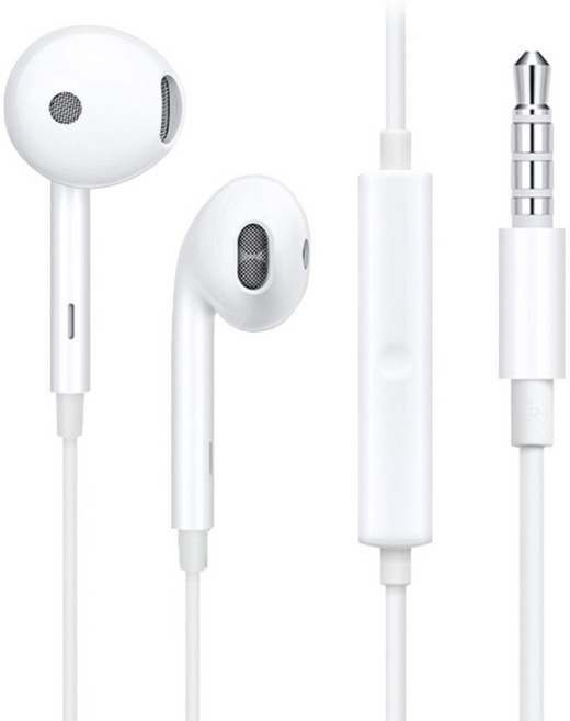 DTAudio oppo 線控耳機 3.5mm, 白色, OP-21