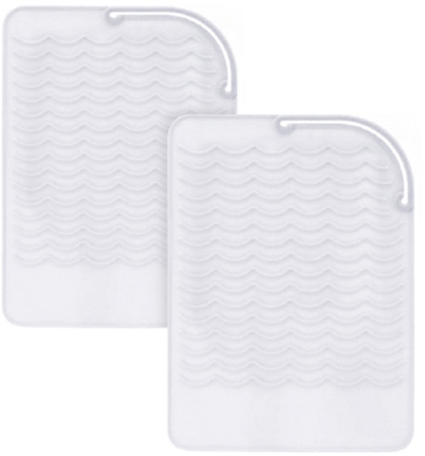 피키픽스 욕실용 휴대가능 고데기 패드, 화이트, 2개