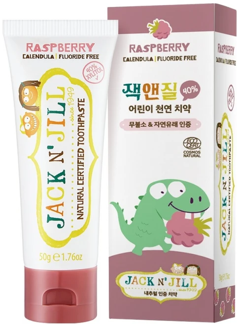 JACKnJILL 내츄럴 어린이치약 라즈베리, 50g, 1개 - 쿠팡