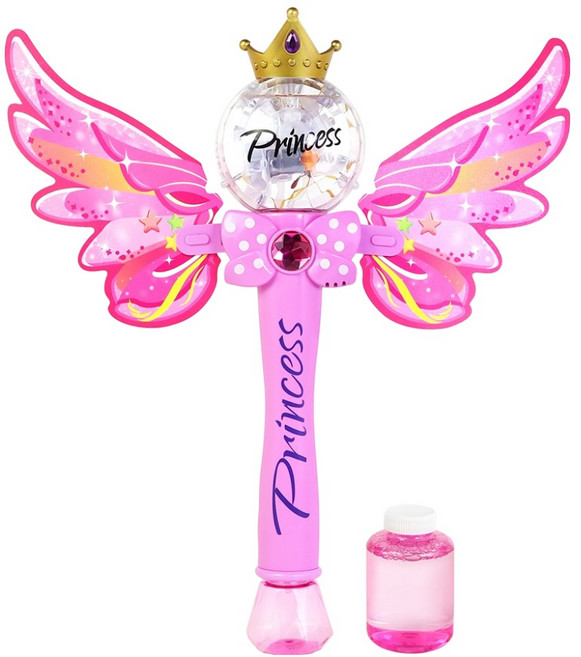 kidmate 孩子王 圓形魔法透明泡泡棒, 粉色, 1個