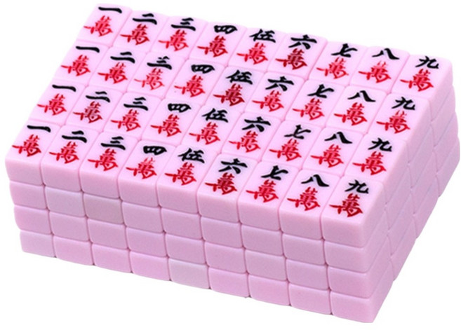Wellot 桌遊 麻將 20mm, 粉紅色, 1個