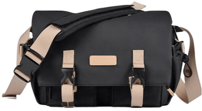 Cwatcun 레인보우 방수 카메라 크로스 슬링 숄더백 L 30.5 x 20 x 19 cm, 블랙, 1개