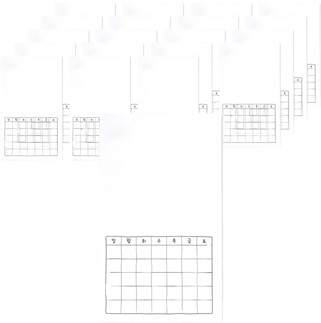 민화샵 아코디언 달력 만들기 S2500680, 20개