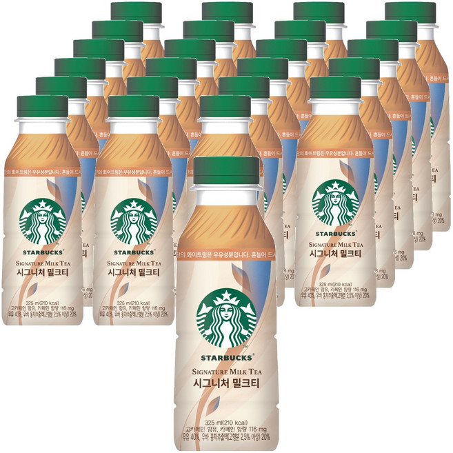 스타벅스 시그니처 밀크티, 325ml, 24개