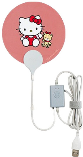 잉코 산리오 헬로키티 USB 휴대용 핫팩 손난로, 로즈우드, one size, KTI-100