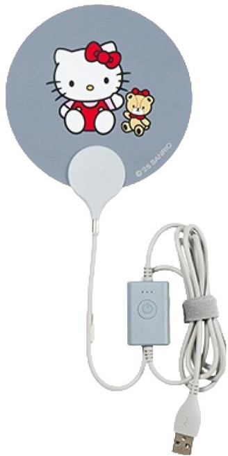 잉코 산리오 헬로키티 USB 휴대용 핫팩 손난로, 어반그레이, one size, KTI-100