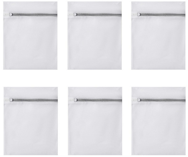 촘촘 튼튼 사각 세탁망 30 x 40cm, 화이트, 6개