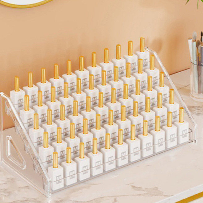 유인지화 아크릴 네일아트 젤네일 디스플레이 스탠드 진열대 5단, 투명, 1개