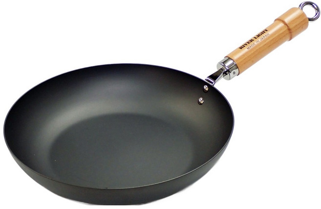 RIVER LIGHT 極 PREMIUM 無塗層 不易生鏽窒化鐵平底鍋/極鐵鍋 日本製, 24cm, 1個