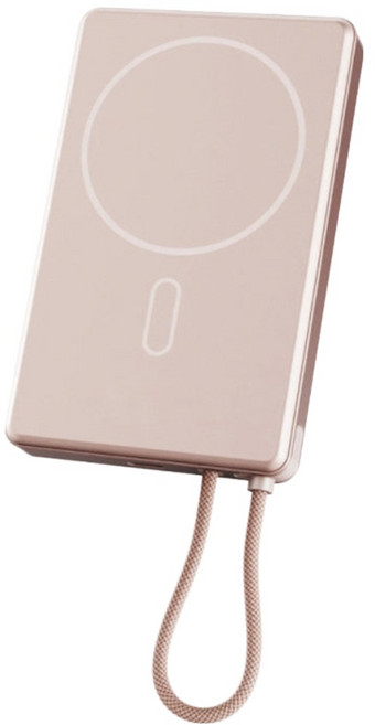 IdmIx 自帶線磁吸無線充電行動電源 USB-C, 沙漠金, Q10L