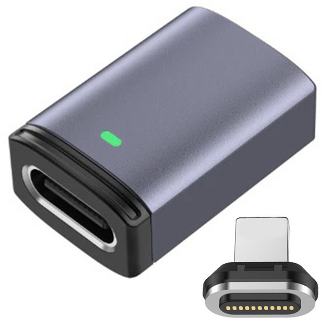 YORI 優里 磁吸直頭轉接頭 + Lightning磁吸頭, 1個