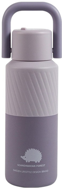 스칸디나비안포레스트 원터치 빅핸들 304 스텐 보온보냉 텀블러, 1개, 400ml, 파스텔퍼플