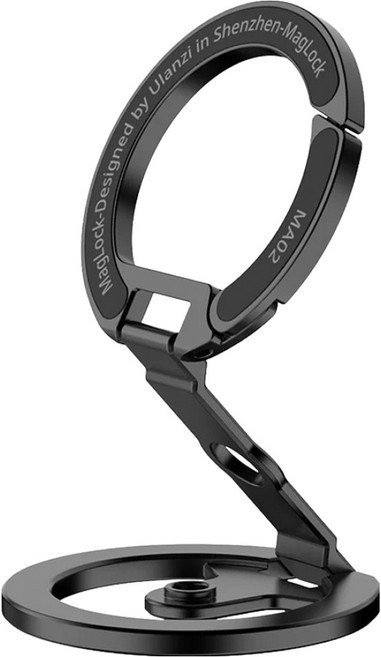 울란지 맥세이프 듀얼 마그네틱 카라비너 핸드폰 거치대 MA02, 블랙, 1개