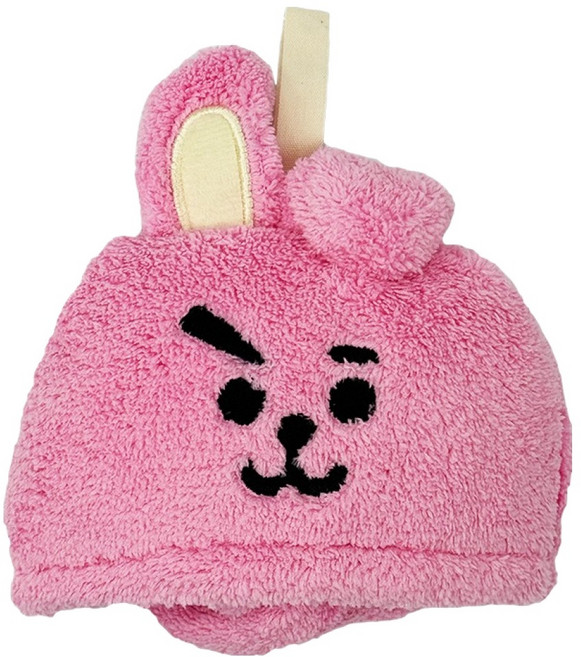 MARUSHIN 丸真 宇宙明星BT21 收納式擦手巾 COOKY, 粉紅色, 1個