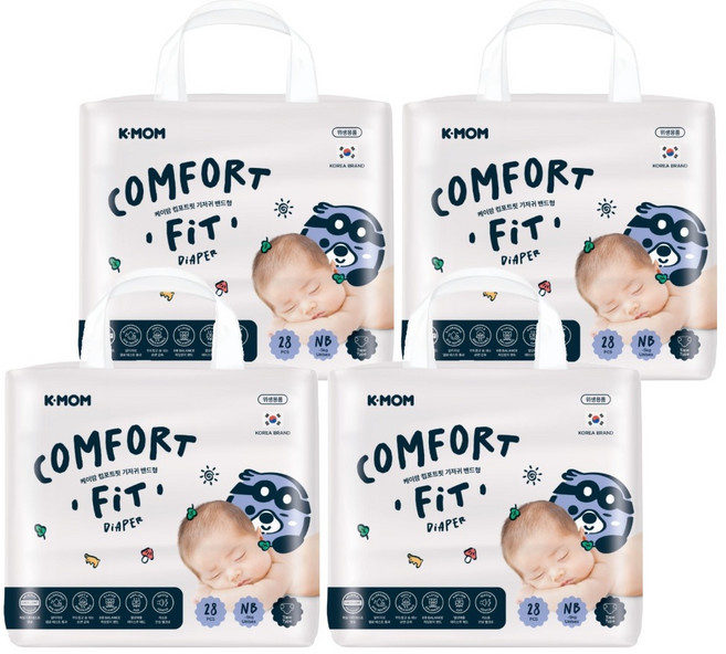 MOTHER-K COMFORT FIT 雲柔鎖水黏貼型紙尿布 0~5kg, 112個, 新生兒用 (NB)
